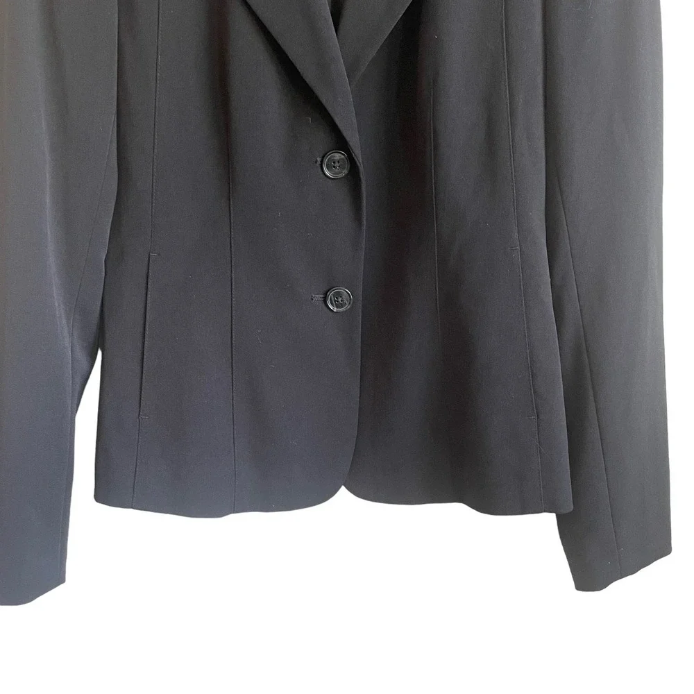 Rafaella Women Tailored Blazer‎ 6 Black Minimalist Career Office Jacket Workwear